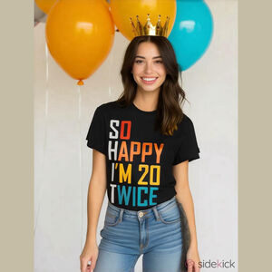 Bella Canvas Sarcastic 40th Birthday Graphic Tee XL Black